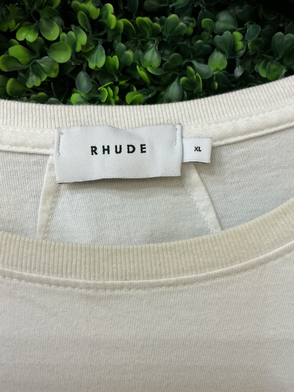 RHUDE RAGLAN LOGO WHITE TEE