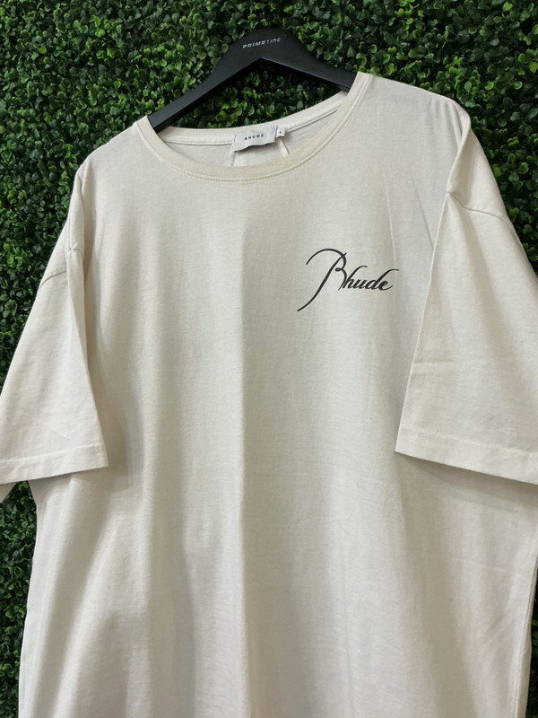 RHUDE RAGLAN LOGO WHITE TEE