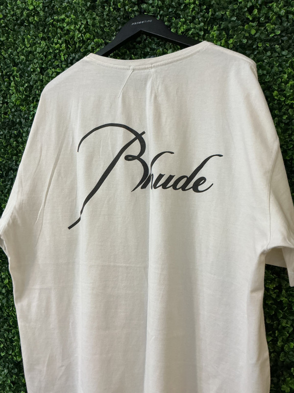 RHUDE RAGLAN LOGO WHITE TEE