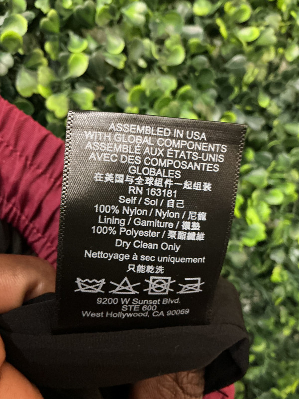 RHUDE BURGUNDY DRAWSTRING SHORTS