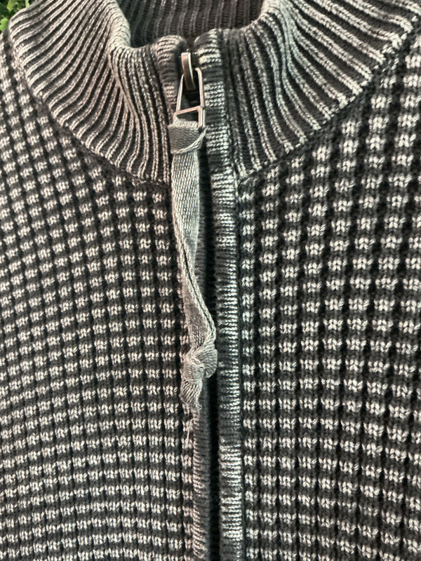 AVIREX WAFFLE KNIT ZIP UP