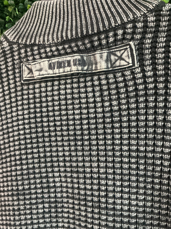 AVIREX WAFFLE KNIT ZIP UP