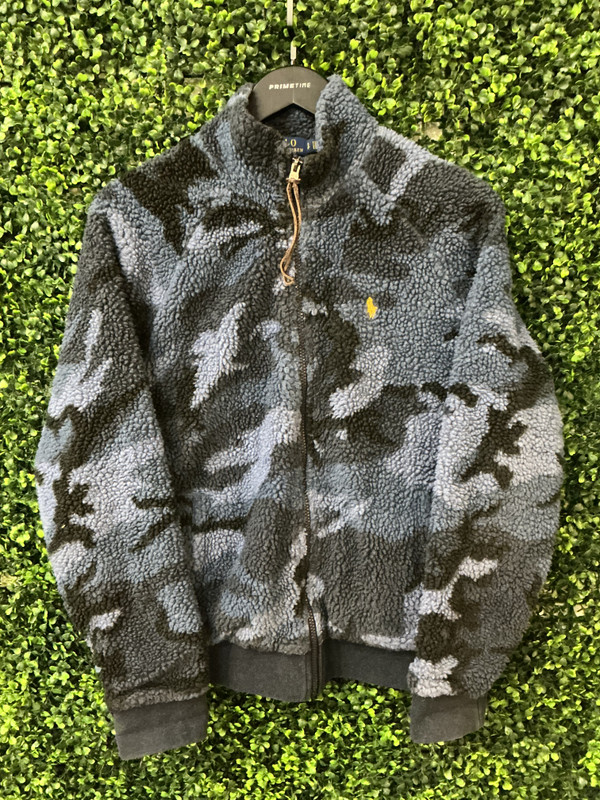 POLO RALPH LAUREN CAMO FLEECE ZIP UP JACKET