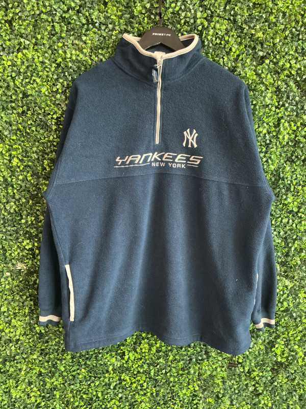 VINTAGE YANKEES LEE SPORTS QUARTER ZIP FLEECE