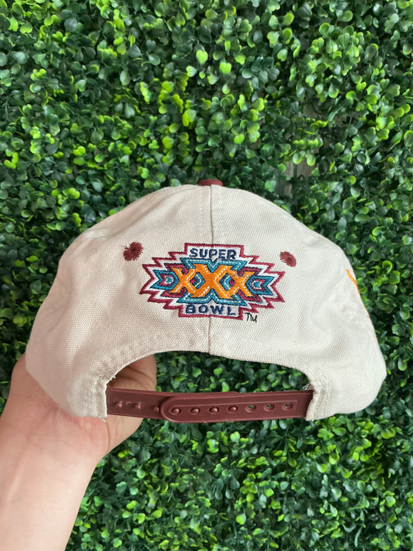 VINTAGE SUPER BOWL XXX LOGO ATHLETIC TAN SNAPBACK