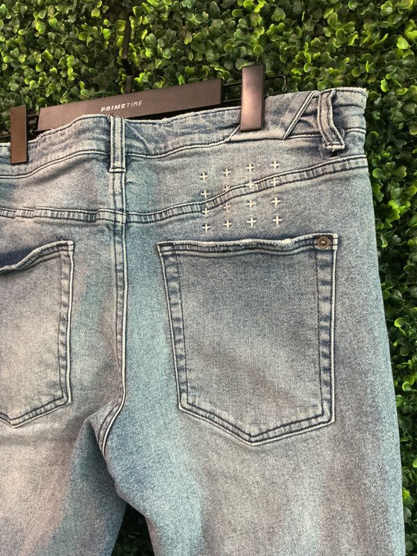 KSUBI LIGHT WASH DENIM JEANS (SZ 34)