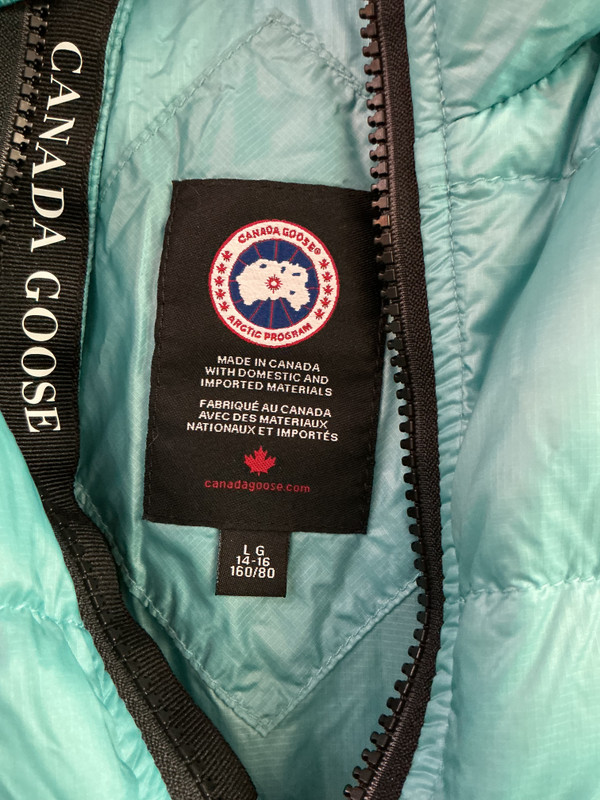 CANADA GOOSE CROFTON HOODED JACKET (GIRL'S LARGE)