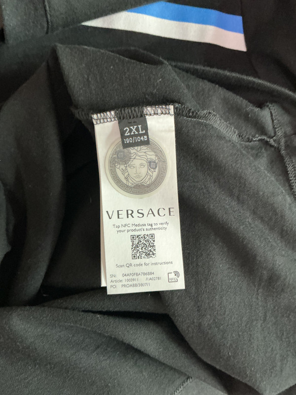 VERSACE BLACK MEDUSA LOGO TEE