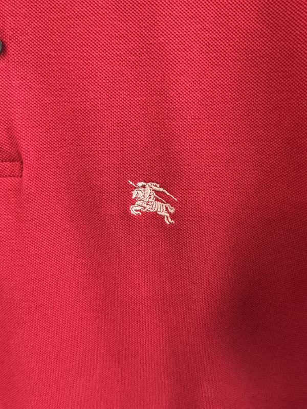 BURBERRY BRIT RED SHORT SLEEVE POLO ( SZ M)