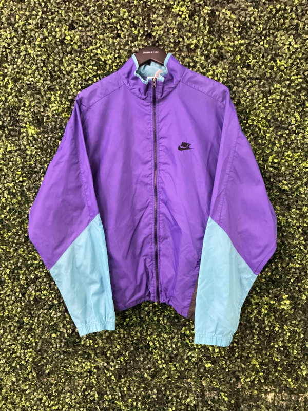 VINTAGE NIKE PURPLE /BLK/AQUA WINBREAKER