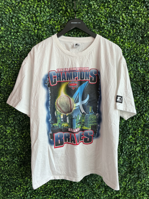 VINTAGE ATLANTA BRAVES 1997 EASTERN DIVISION CHAMPS TEE