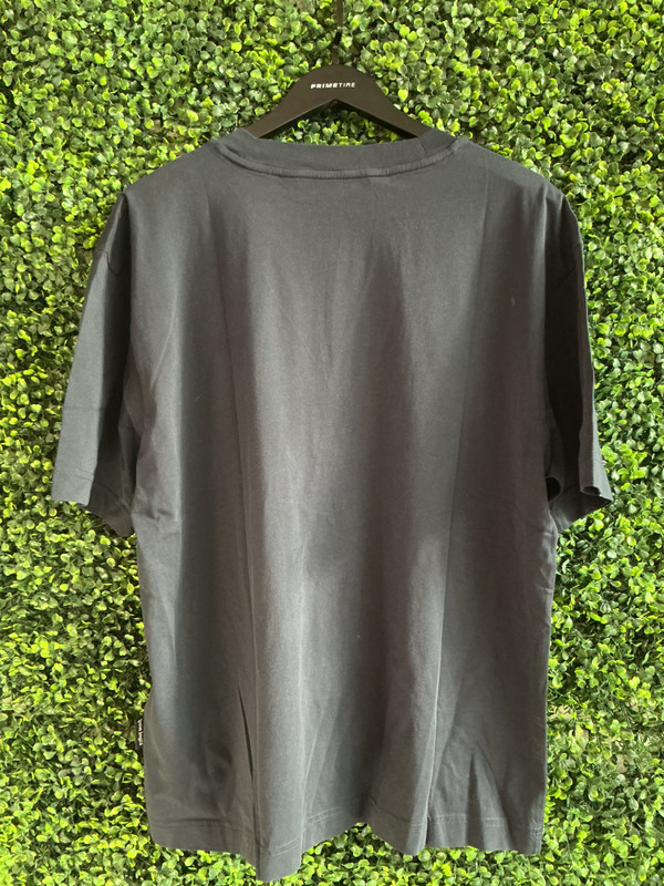 PALM ANGELS SMALL LOGO BLUE EMBROIDERED TEE