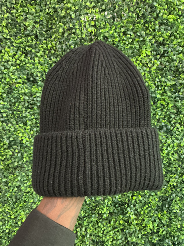 MONCLER  BLACK WOOL BEANIE