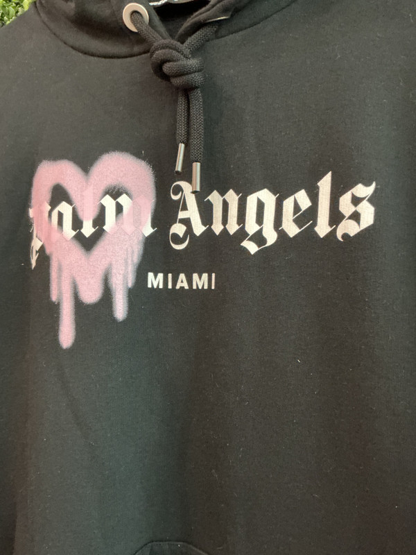 PALM ANGELS MIAMI HEART SPRAY PAINT HOODIE