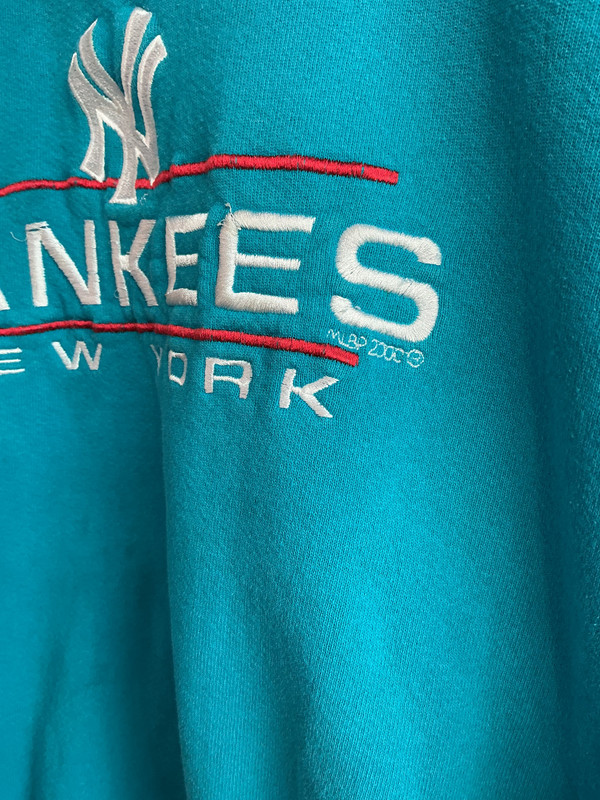 VINTAGE NEW YORK YANKEES LOGO ATHLETIC DISTRESSED EMBROIDERY CREWNECK