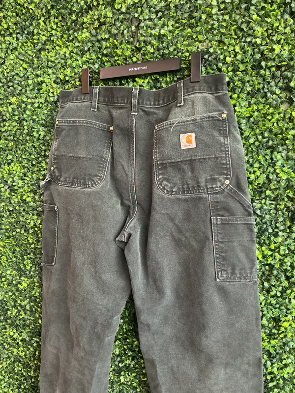 VINTAGE CARHARTT BLACK UNION MADE DOUBLE KNEE PANTS (SZ 36)