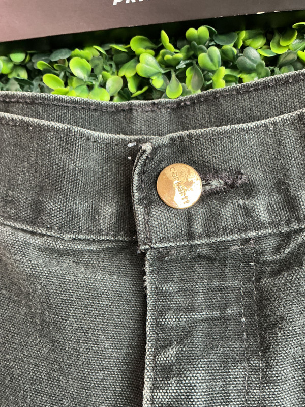 VINTAGE CARHARTT BLACK UNION MADE DOUBLE KNEE PANTS (SZ 36)