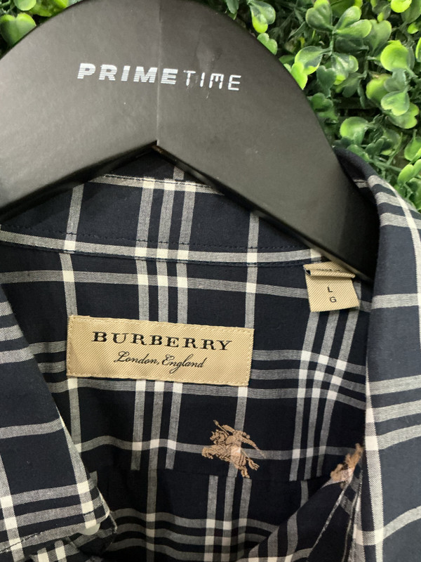 BURBERRY EQUESTRIAN KNIGHT CHECK BUTTON UP