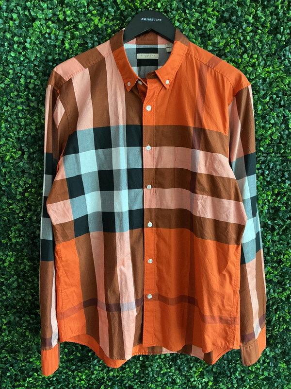 BURBERRY ORANGE CHECKS L/S SHIRT