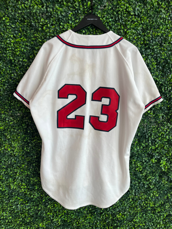 VINTAGE DAVID JUSTICE ATLANTA BRAVES RUSSELL ATHLETIC AUTHENTIC JERSEY