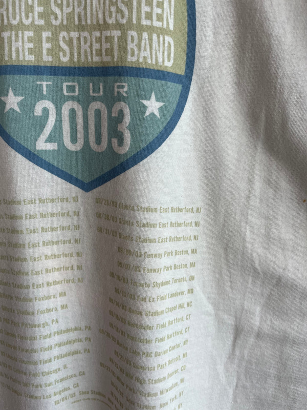 VINTAGE BRUCE SPRINGSTEEN & THE E STREET BAND 2003 TOUR TEE