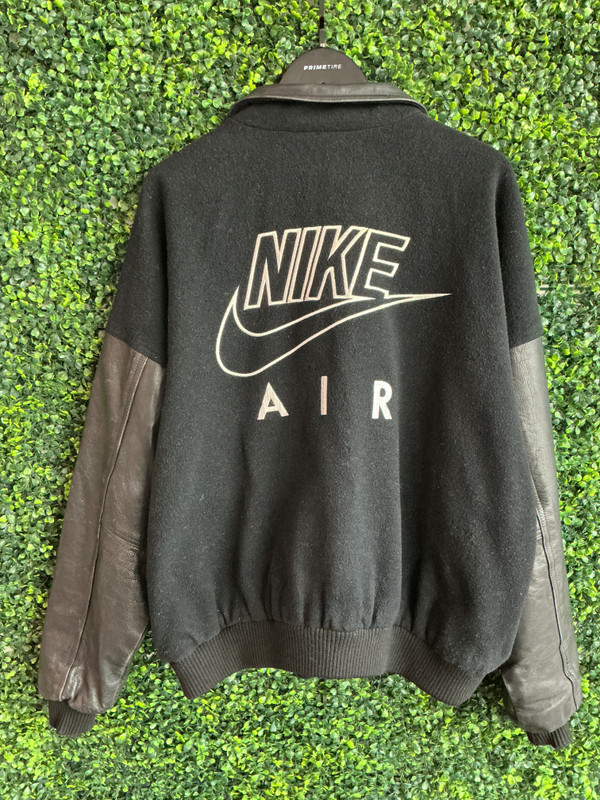 VINTAGE NIKE SWOOSH WOOL/LEATHER VARSITY JACKET