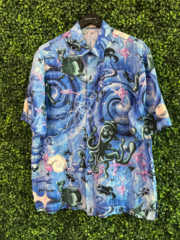 DIOR x KENNY SCHARF SILK BUTTON DOWN