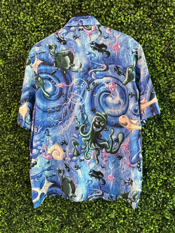DIOR x KENNY SCHARF SILK BUTTON DOWN