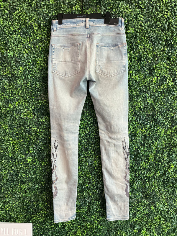 AMIRI BLUE FLAME JEANS (SZ 29)
