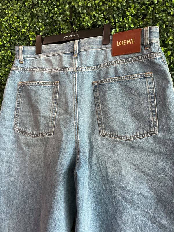 LOEWE LOGO DENIM SHORTS (SZ 36)