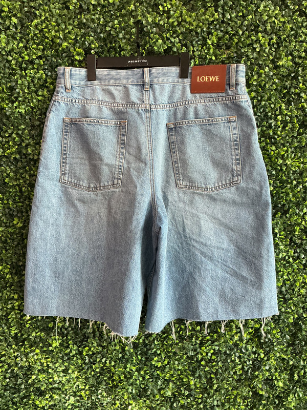 LOEWE LOGO DENIM SHORTS (SZ 36)