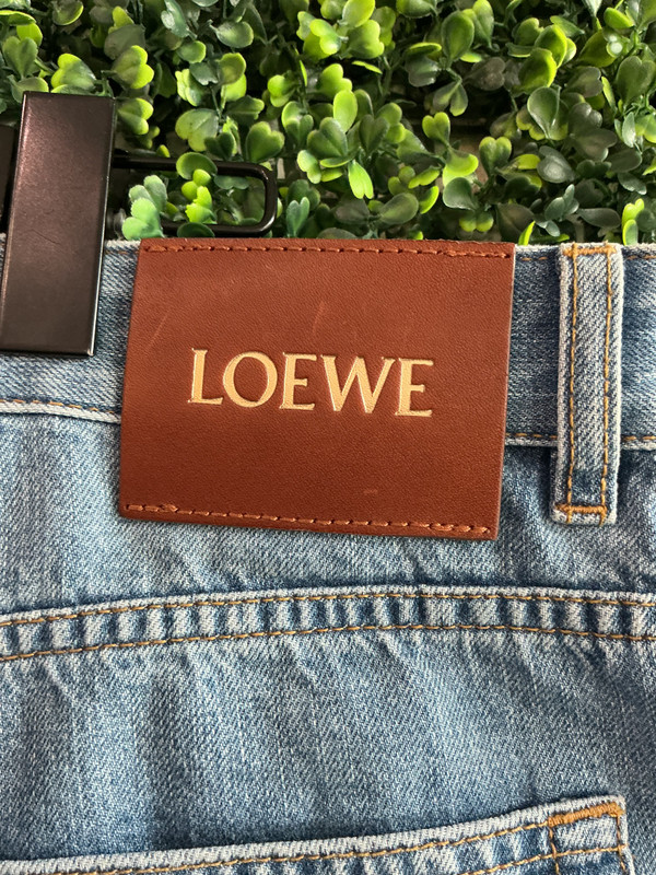 LOEWE LOGO DENIM SHORTS (SZ 36)
