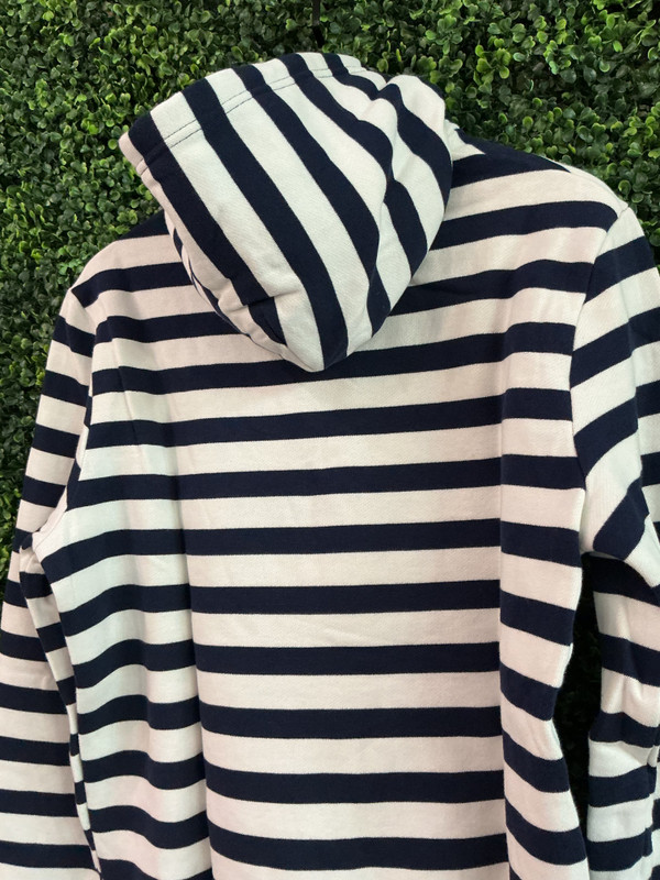 POLO RALPH LAUREN RETRO CROSS FLAGS WHITE/BLUE STRIPED HOODIE
