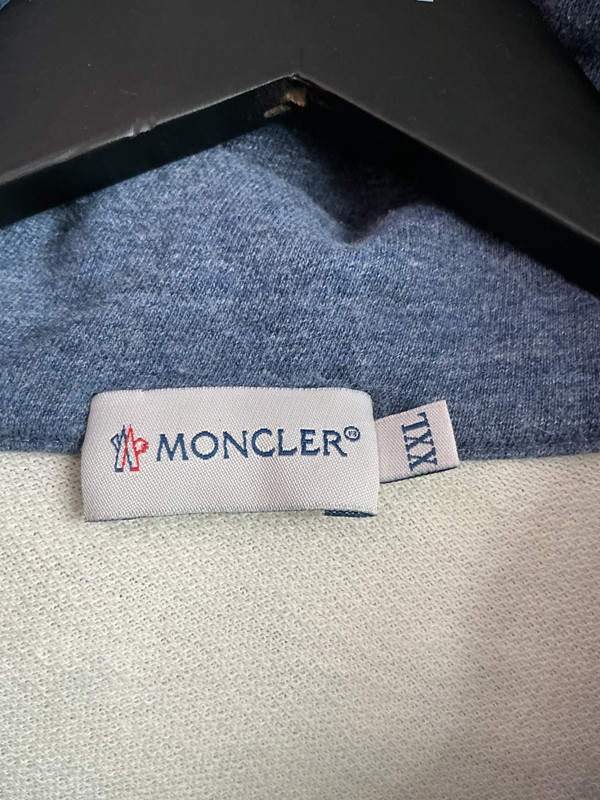 MONCLER TWO TONE HOODIE WITH BLUE HOOD