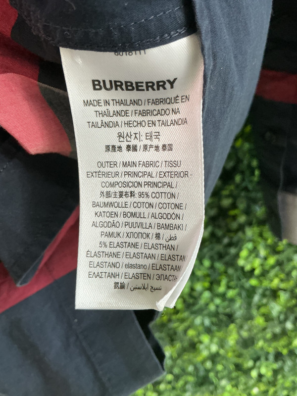 BURBERRY NAVY CHECKS BUTTON UP