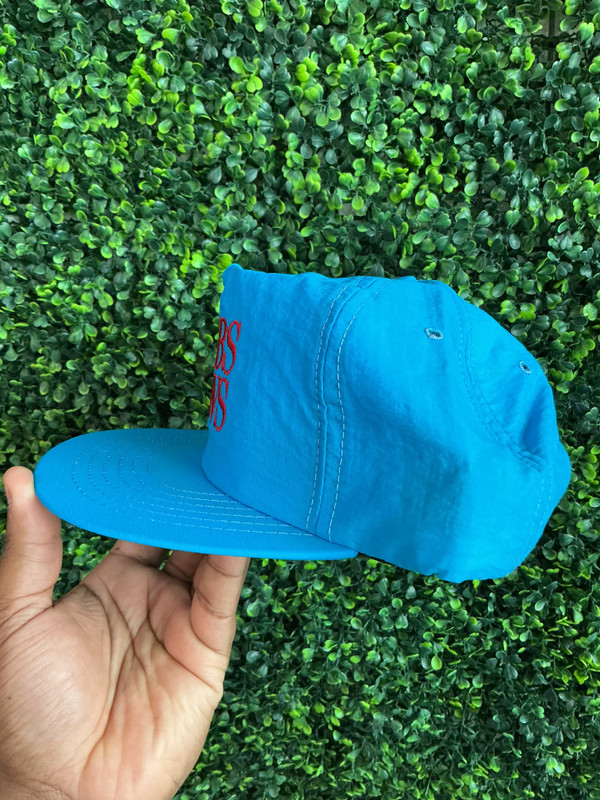 VINTAGE CBS NEWS RED LOGO NYLON SNAPBACK