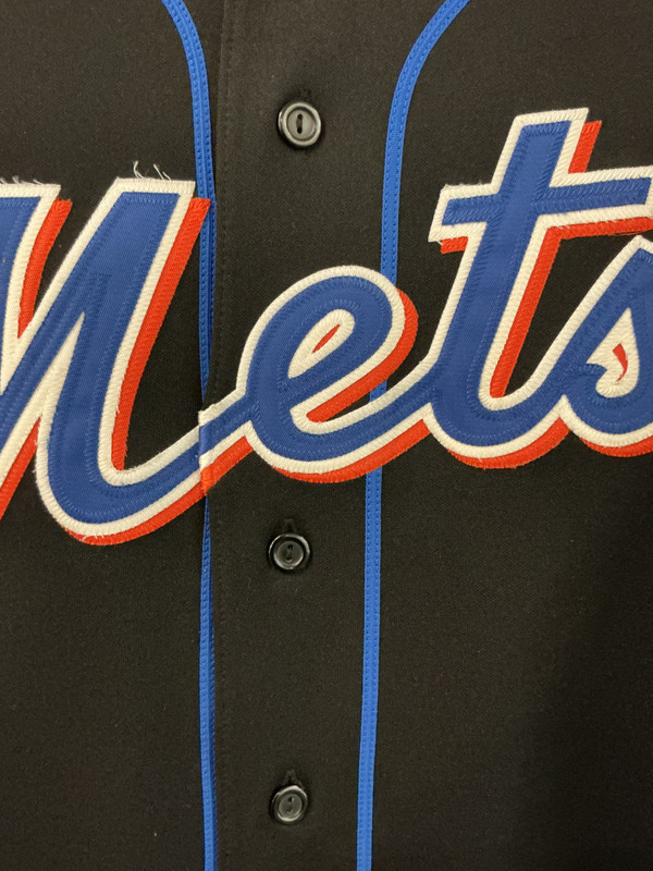 VINTAGE NY METS MAJESTIC BLACK ALTERNATE MAJESTIC JERSEY
