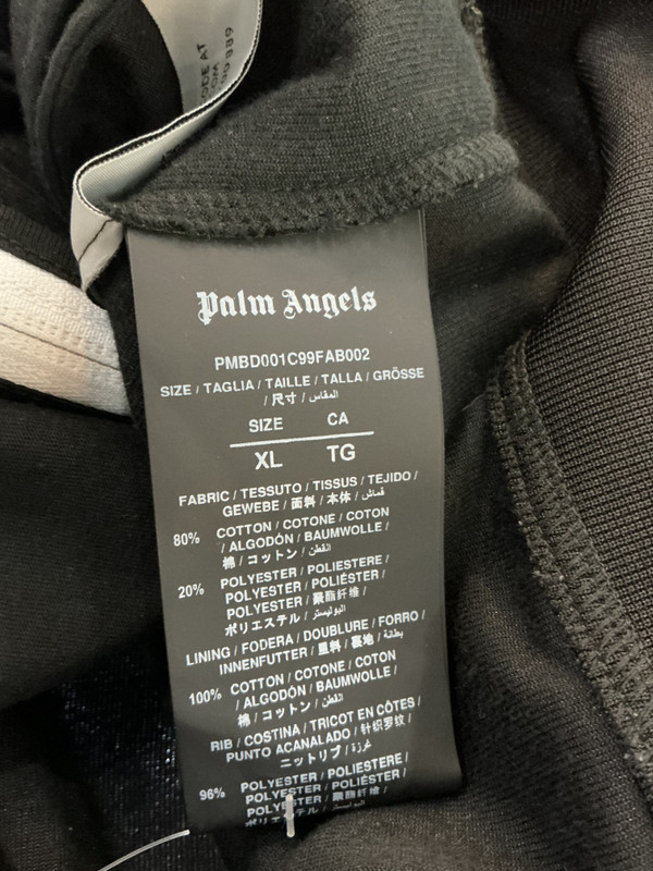 PALM ANGELS RAINBOW VELOUR TRACK JACKET (SZ XL)