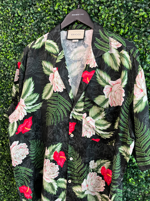 GUCCI SILK FLORAL PRINT SHIRT