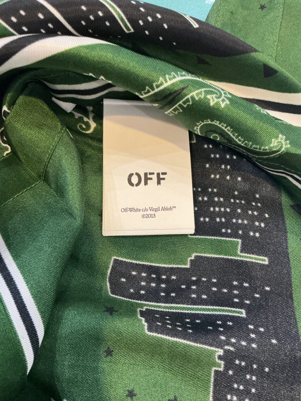 OFF WHITE VISCOSE BANDANA SHIRT