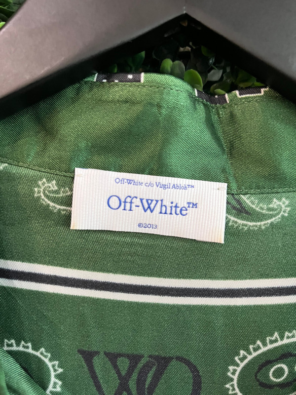 OFF WHITE VISCOSE BANDANA SHIRT
