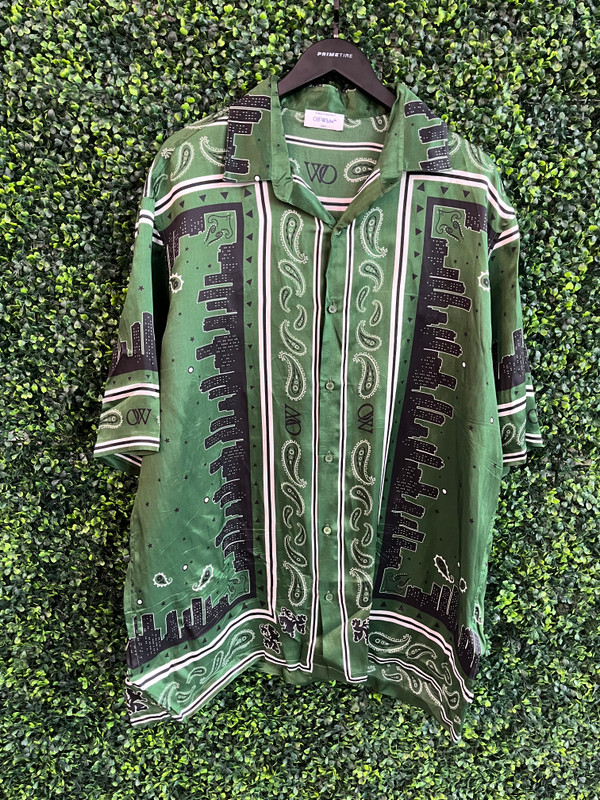 OFF WHITE VISCOSE BANDANA SHIRT