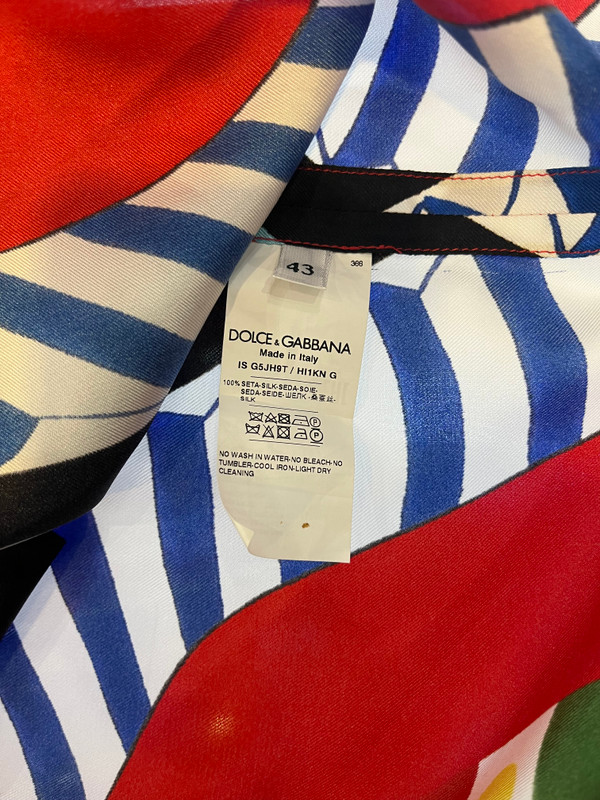 DOLCE & GABBANA CARRETTO PRINT SILK SHIRT