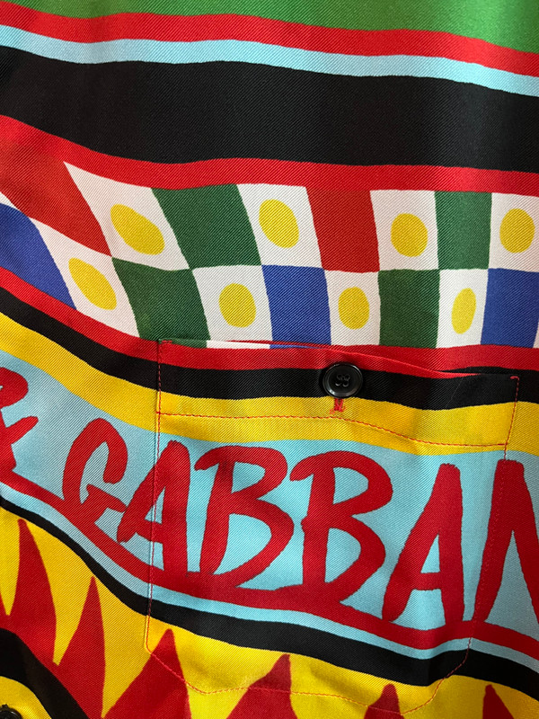 DOLCE & GABBANA CARRETTO PRINT SILK SHIRT