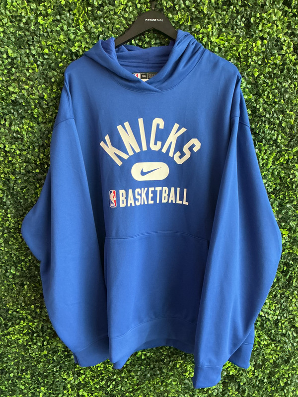 BRAND NEW NEW YORK KNICKS BLUE NIKE ENGINEERED HOODIE (SZ 3XL)