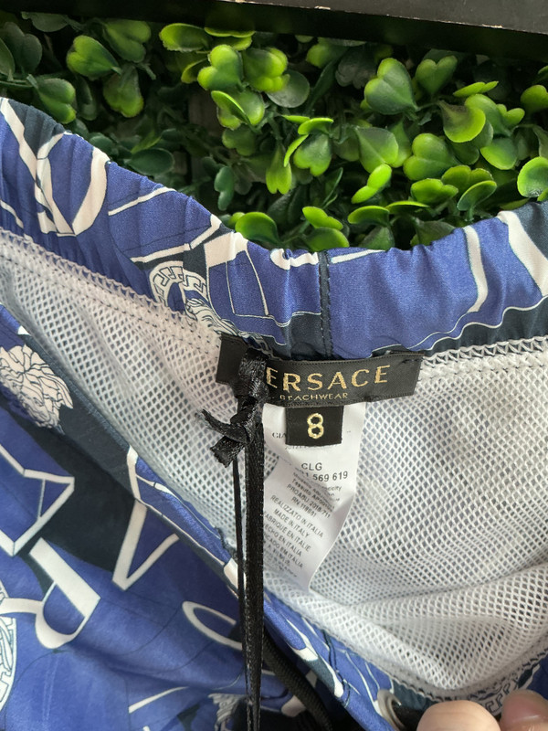 VERSACE BLUE SWIM TRUNKS (SZ XL)
