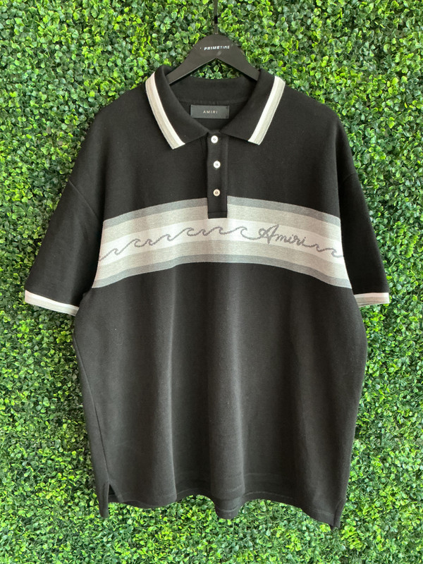 AMIRI WAVE BAJA STRIPE POLO