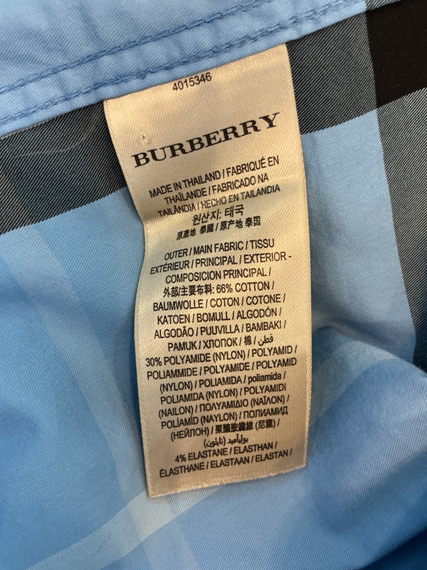 BURBERRY SKY BLUE CHECKS BUTTON UP