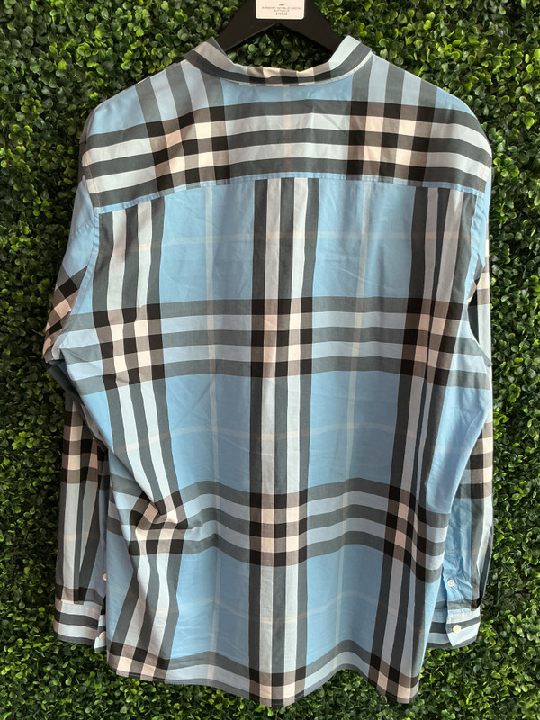 BURBERRY SKY BLUE CHECKS BUTTON UP