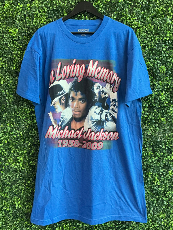 MICHAEL JACKSON BLUE MEMORIAL TEE